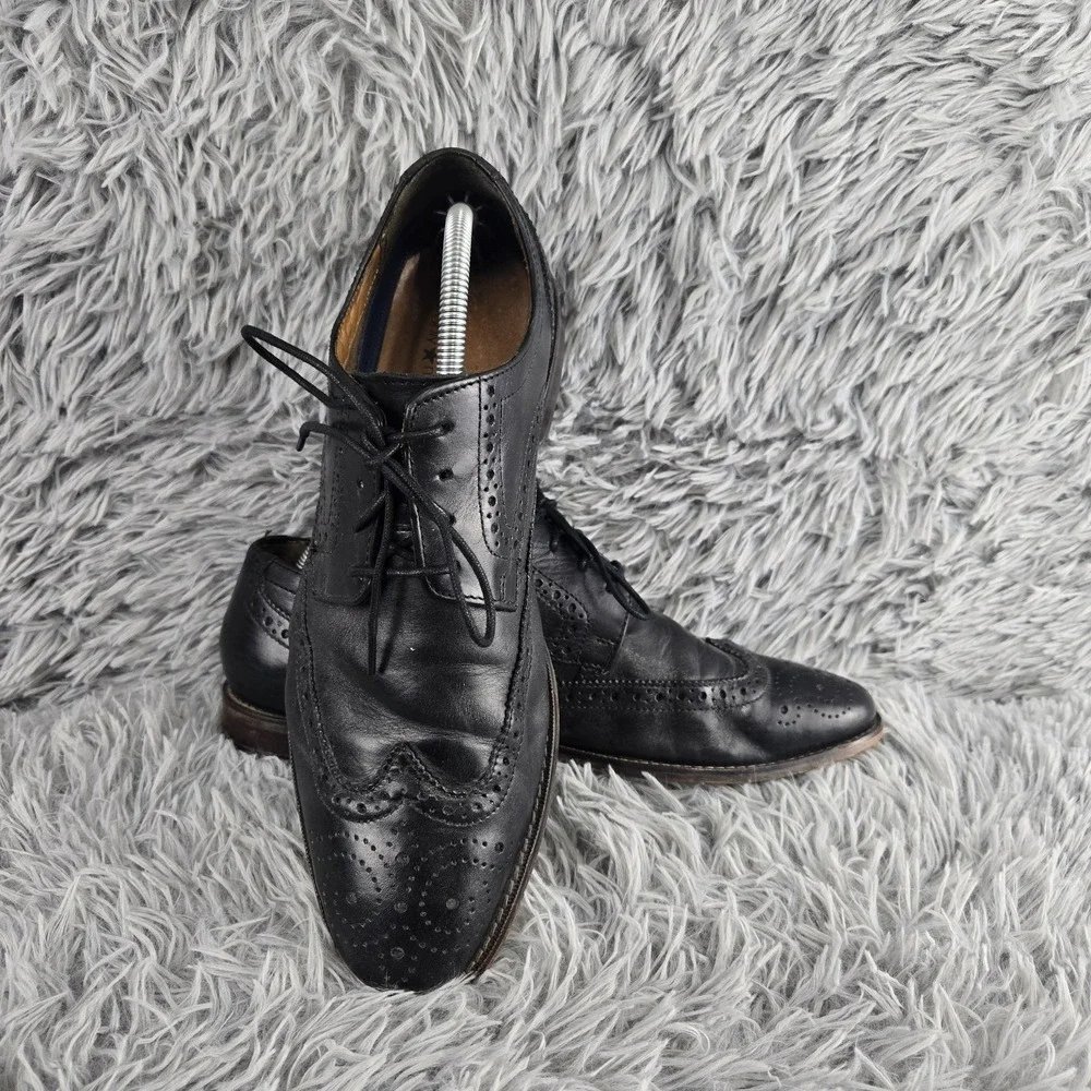 Florsheim Wingtip Oxford Mens 9.5 D Black Leather Brogue Dress Shoes 11588-001